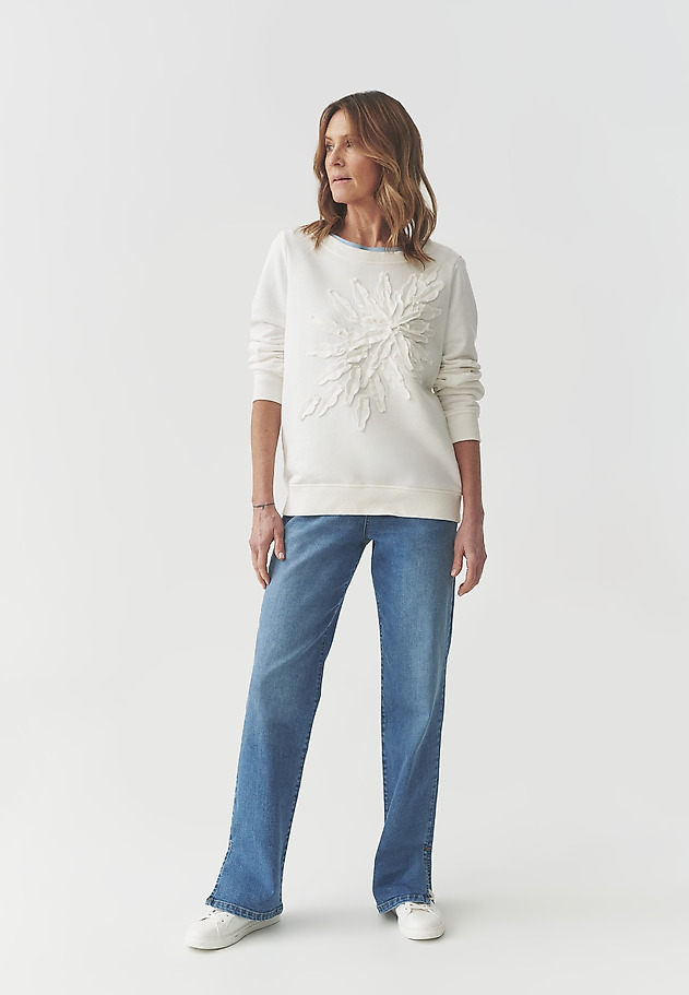 COTTON BLOUSE WITH FLORAL MOTIF — LATIKARIA COTTON BLOUSE WITH FLORAL MOTIF — LATIKARIA ECRU 2