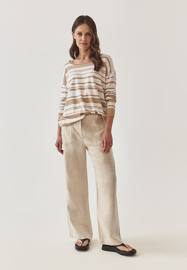 LADIES’ SWEATER IN IRREGULAR STRIPES PATTERN - STRIPPI LADIES’ SWEATER IN IRREGULAR STRIPES PATTERN - STRIPPI MULTIKOLOR 2