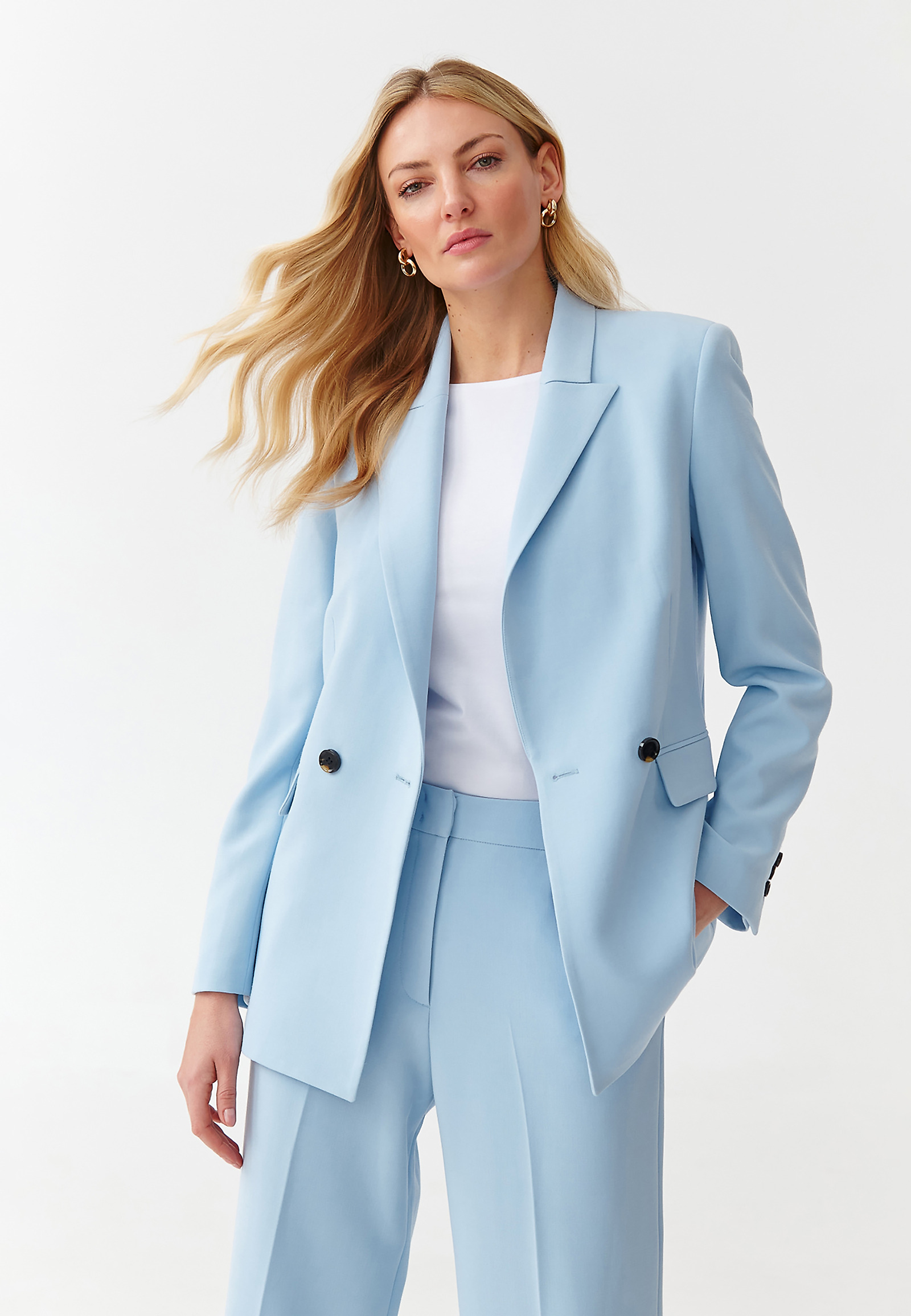 DOUBLE-BREASTED LADIES’ BLAZER - ADRIANNA DOUBLE-BREASTED LADIES’ BLAZER - ADRIANNA BLUE 94786