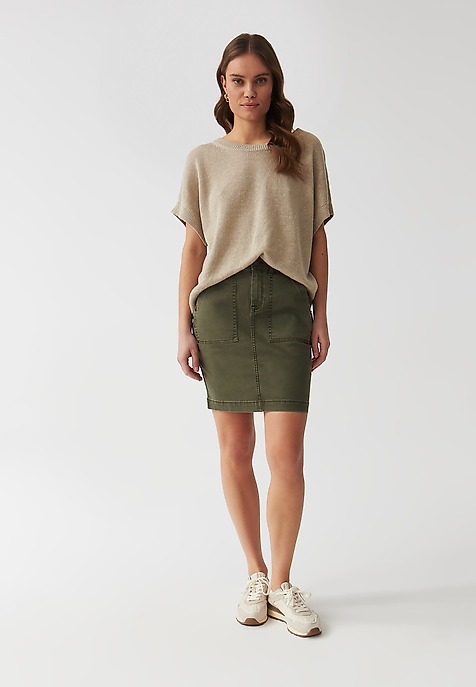 LADIES’ MINI SKIRT - MERANA KHAKI 2
