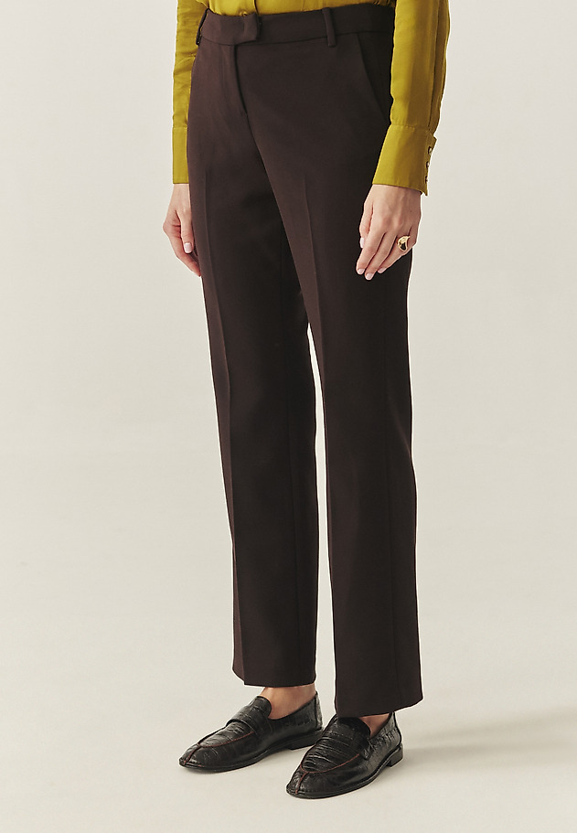 DARK CHOCOLATE SUIT TROUSERS - LAURANIA DARK CHOCOLATE SUIT TROUSERS - LAURANIA BROWN 5