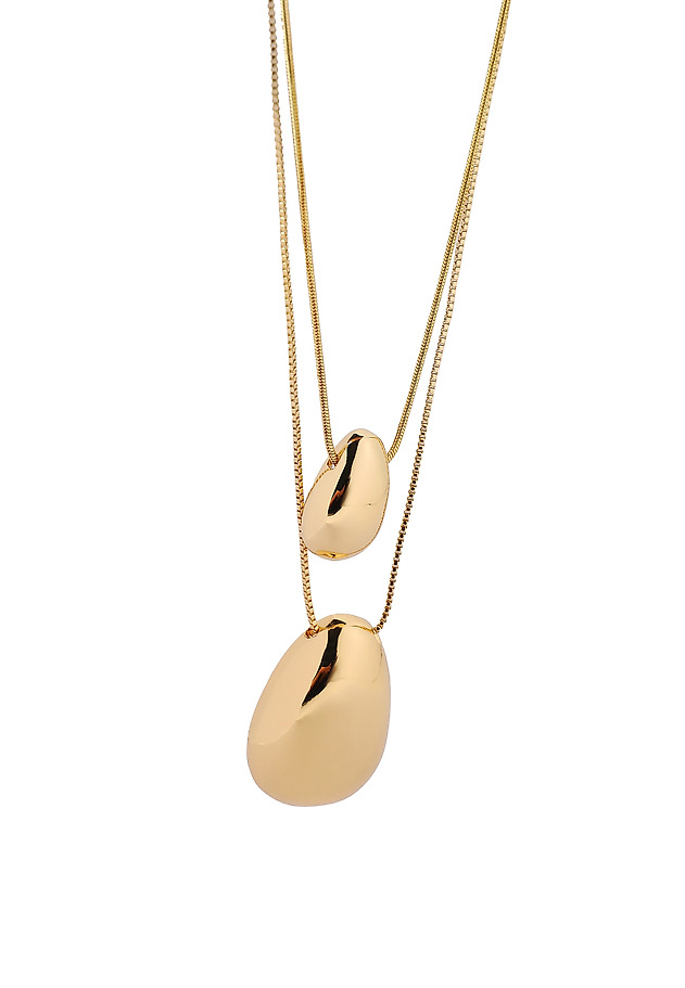 ELEGANT LONG NECKLACE - DUNA ELEGANT LONG NECKLACE - DUNA GOLD 4
