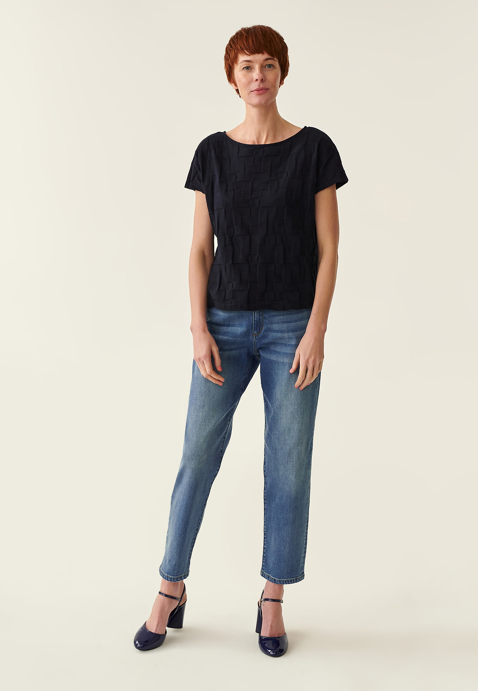 ŽENSKA STRUKTURNA BLUZA AMERIA ŽENSKA STRUKTURNA BLUZA AMERIA TEMNO MODRA 79869