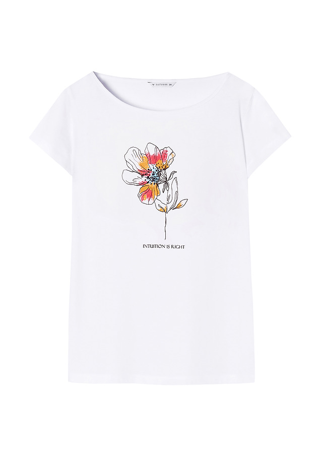 BAWEŁNIANY T-SHIRT DAMSKI ALBINA BAWEŁNIANY T-SHIRT DAMSKI ALBINA BIAŁY 5