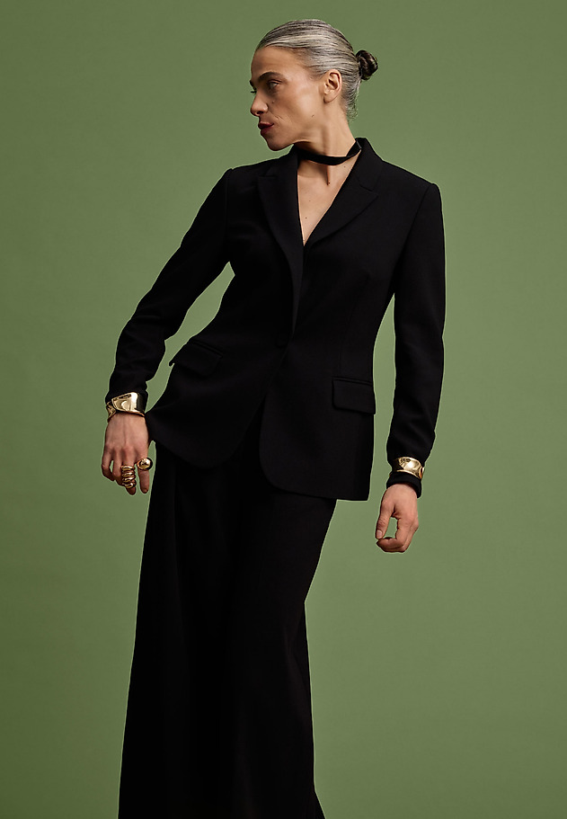 BLACK WAIST BLAZER — LAMIA 1 BLACK WAIST BLAZER — LAMIA 1 CZARNY 1