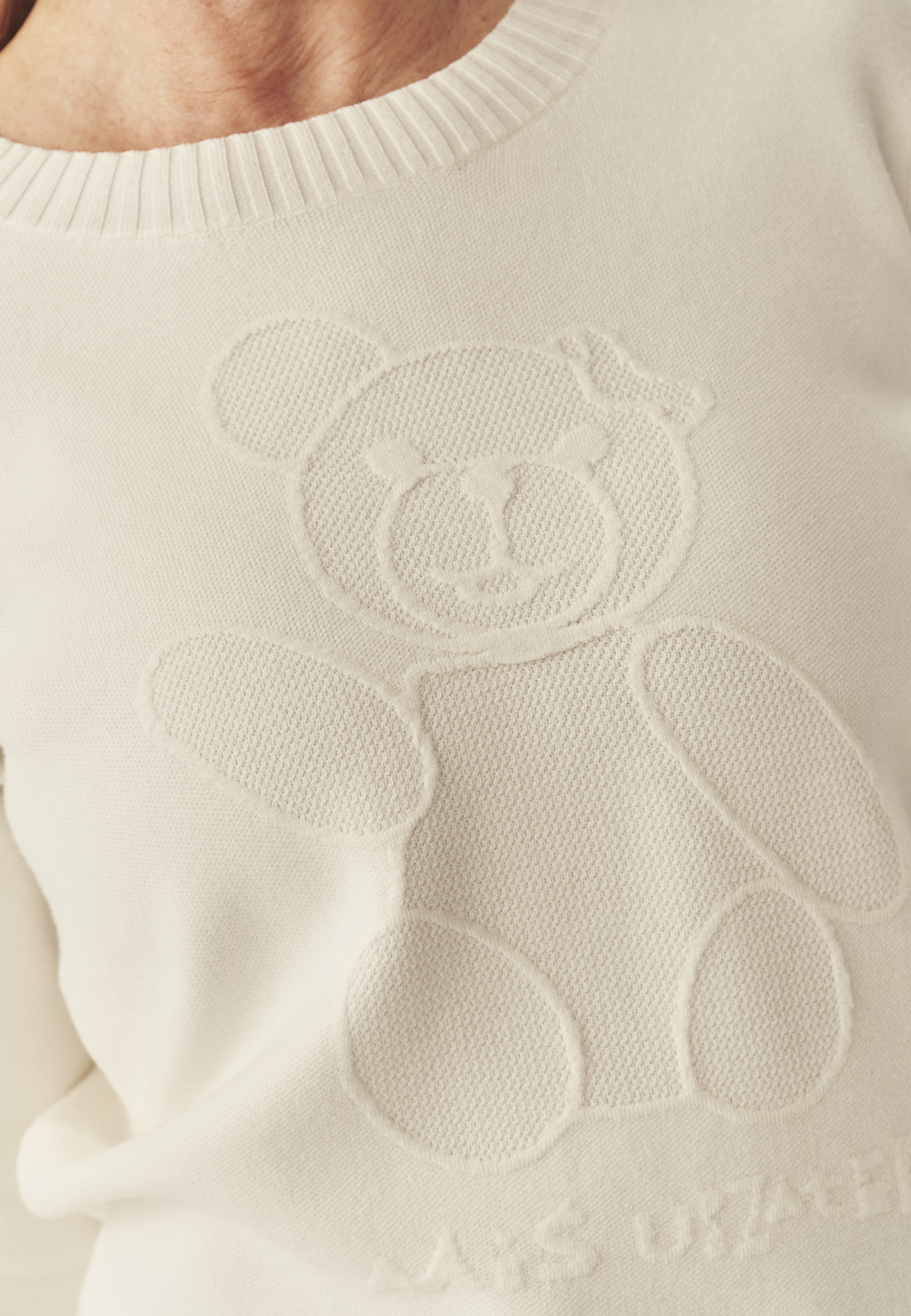 CASUALOWY SWETER Z MISIEM USZATKIEM - CLOUDY ECRU 2