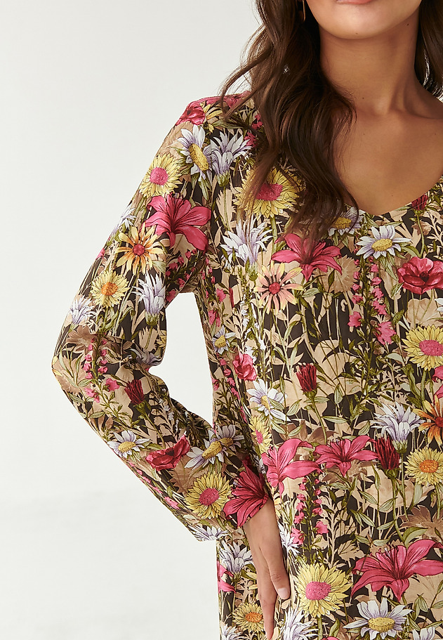 ROCHIE SCURTĂ CU MOTIV FLORAL MIRI ROCHIE SCURTĂ CU MOTIV FLORAL MIRI MULTICOLOR 3