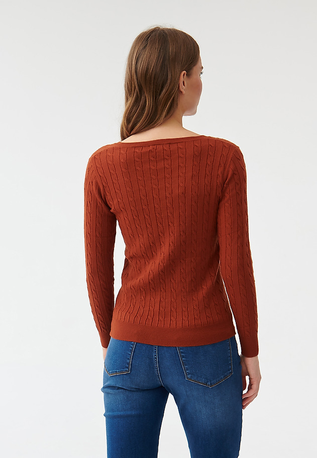 LADIES’ V-SHAPED SWEATER WIRO LADIES’ V-SHAPED SWEATER WIRO ORANGE 3