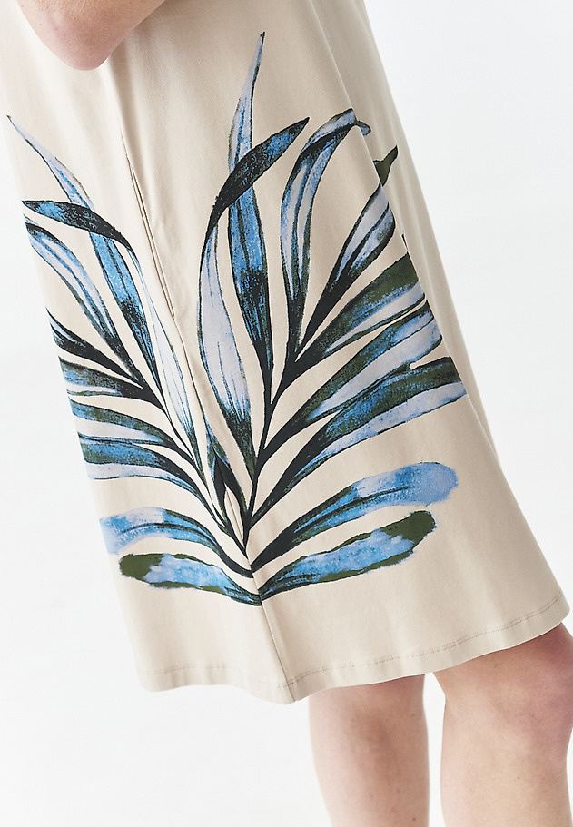 COTTON PATTERNED DRESS - RADIS COTTON PATTERNED DRESS - RADIS BEŻOWY 5