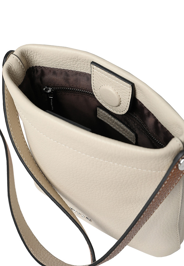 COMPACT LEATHER HANDBAG - ESSENCE COMPACT LEATHER HANDBAG - ESSENCE BEIGE 4