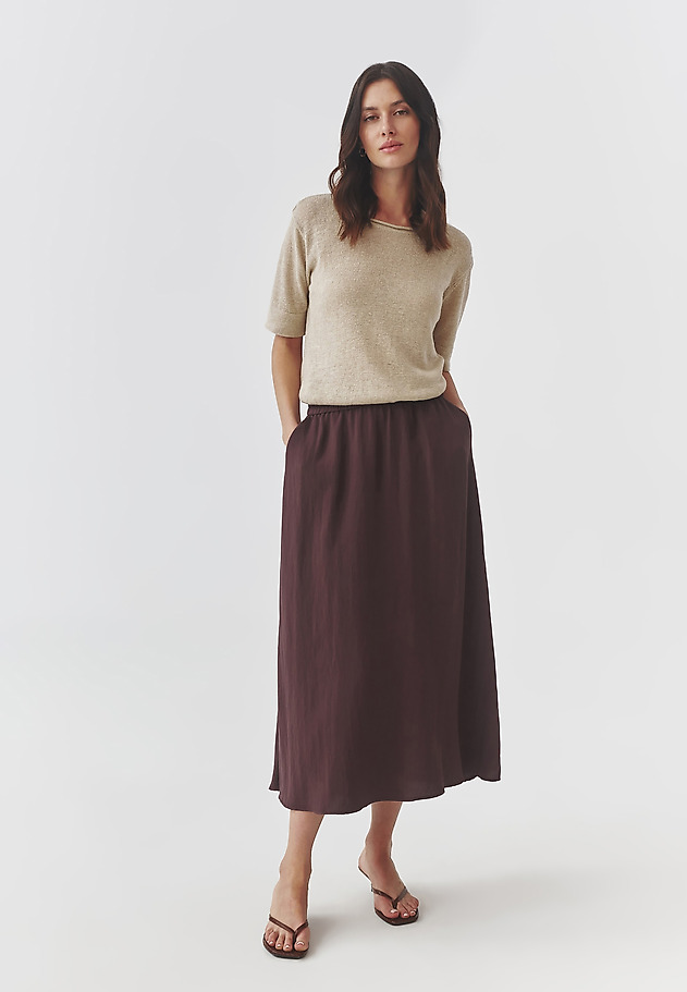 LADIES’ MIDI SKIRT - SAND 3 LADIES’ MIDI SKIRT - SAND 3 FIOLETOWY 1
