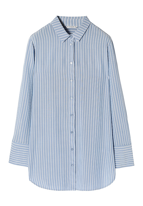 LADIES’ STRIPED TUNIC SHIRT - MALIBU 1 BLUE 2