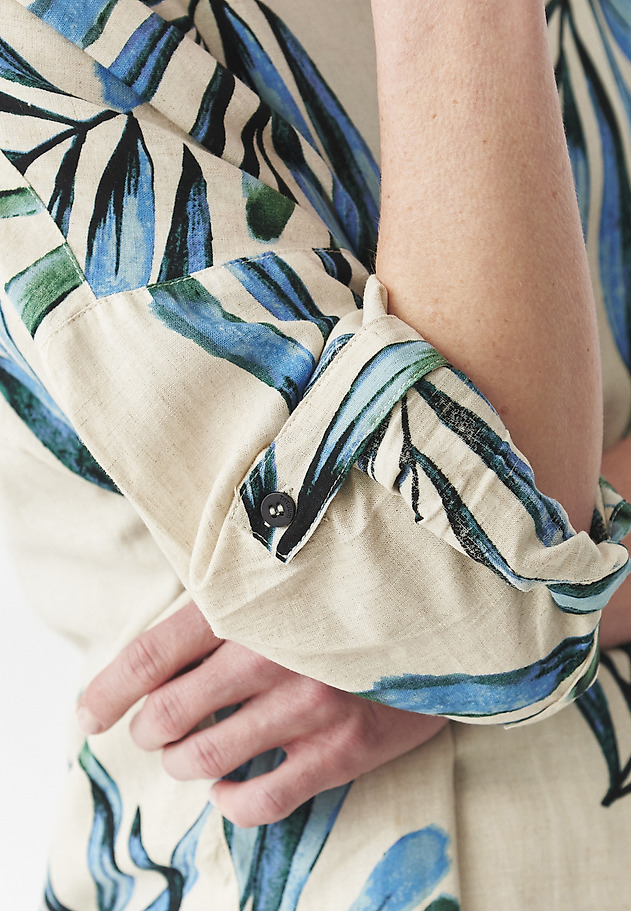 PATTERNED SHIRT WITH LINEN AND VISCOSE - SISI 1 PATTERNED SHIRT WITH LINEN AND VISCOSE - SISI 1 MULTIKOLOR 4