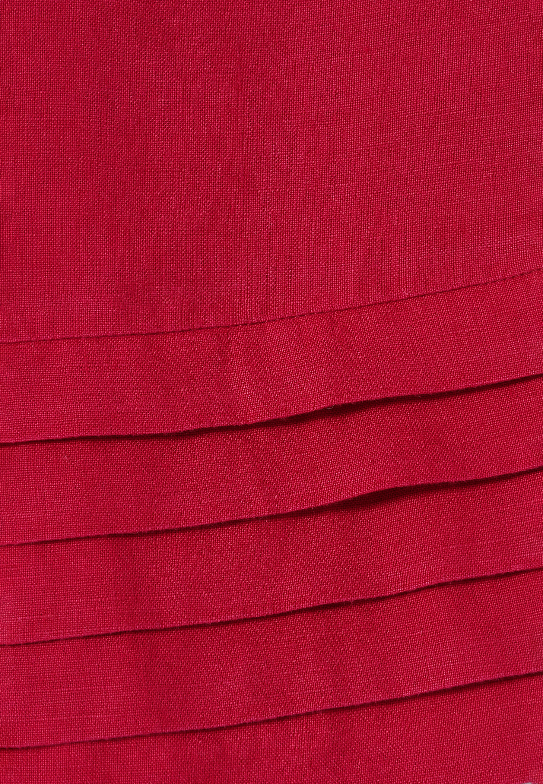 LNIANA TRAPEZOWA SUKIENKA Z KRÓTKIM RĘKAWEM - TWIGA