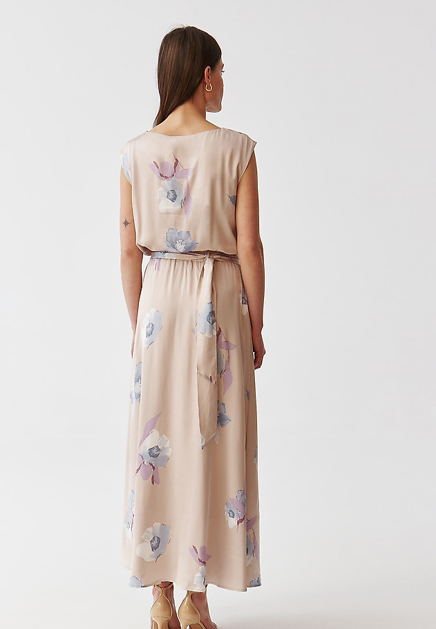LADIES’ LONG SATIN FLORAL DRESS - OENA LADIES’ LONG SATIN FLORAL DRESS - OENA MULTIKOLOR 3