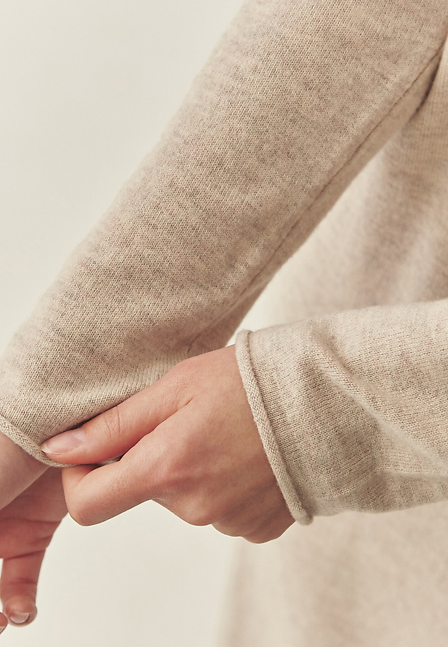 DZIANINOWA SUKIENKA O LUŹNYM KROJU - HOPE DZIANINOWA SUKIENKA O LUŹNYM KROJU - HOPE BEŻOWY 5