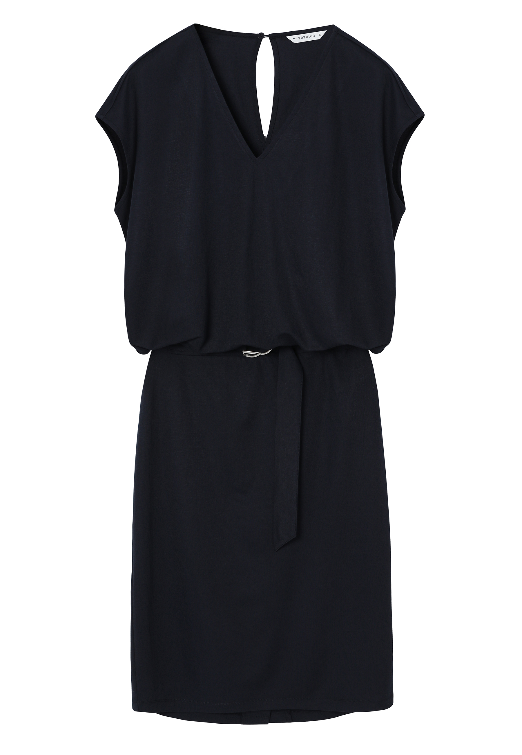 DZIANINOWA SUKIENKA  Z WISKOZĄ - ARMOR GRANATOWY 2