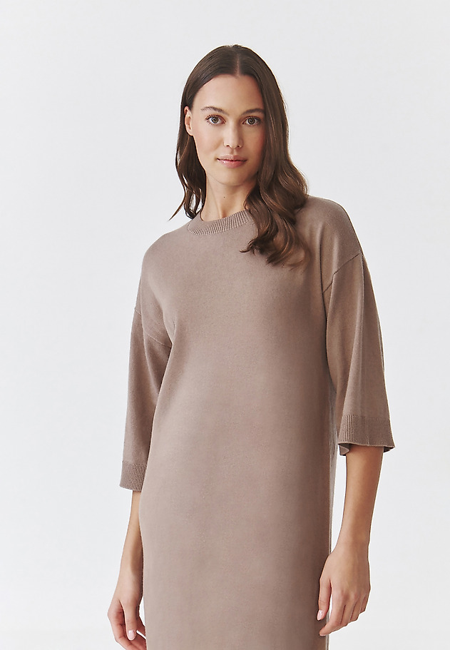 WIDE-SLEEVED DRESS MADE OF COTTON YARN — GLEN WIDE-SLEEVED DRESS MADE OF COTTON YARN — GLEN BEŻOWY 1