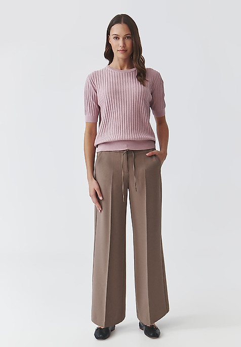 TKANINOWE SPODNIE Z SZEROKĄ NOGAWKĄ — LUZO TKANINOWE SPODNIE Z SZEROKĄ NOGAWKĄ — LUZO