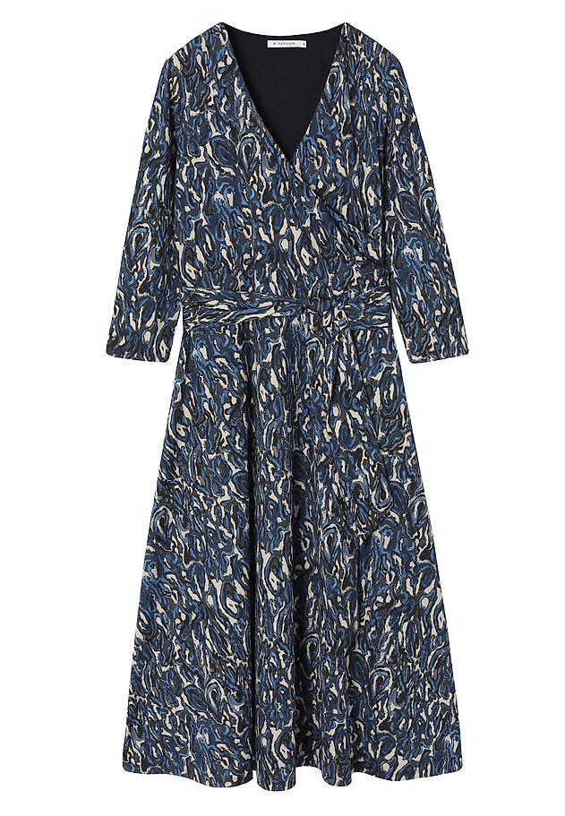 FEMININE MIDI DRESS WITH ORIGINAL DESIGN - IGA FEMININE MIDI DRESS WITH ORIGINAL DESIGN - IGA MULTICOLOR 7