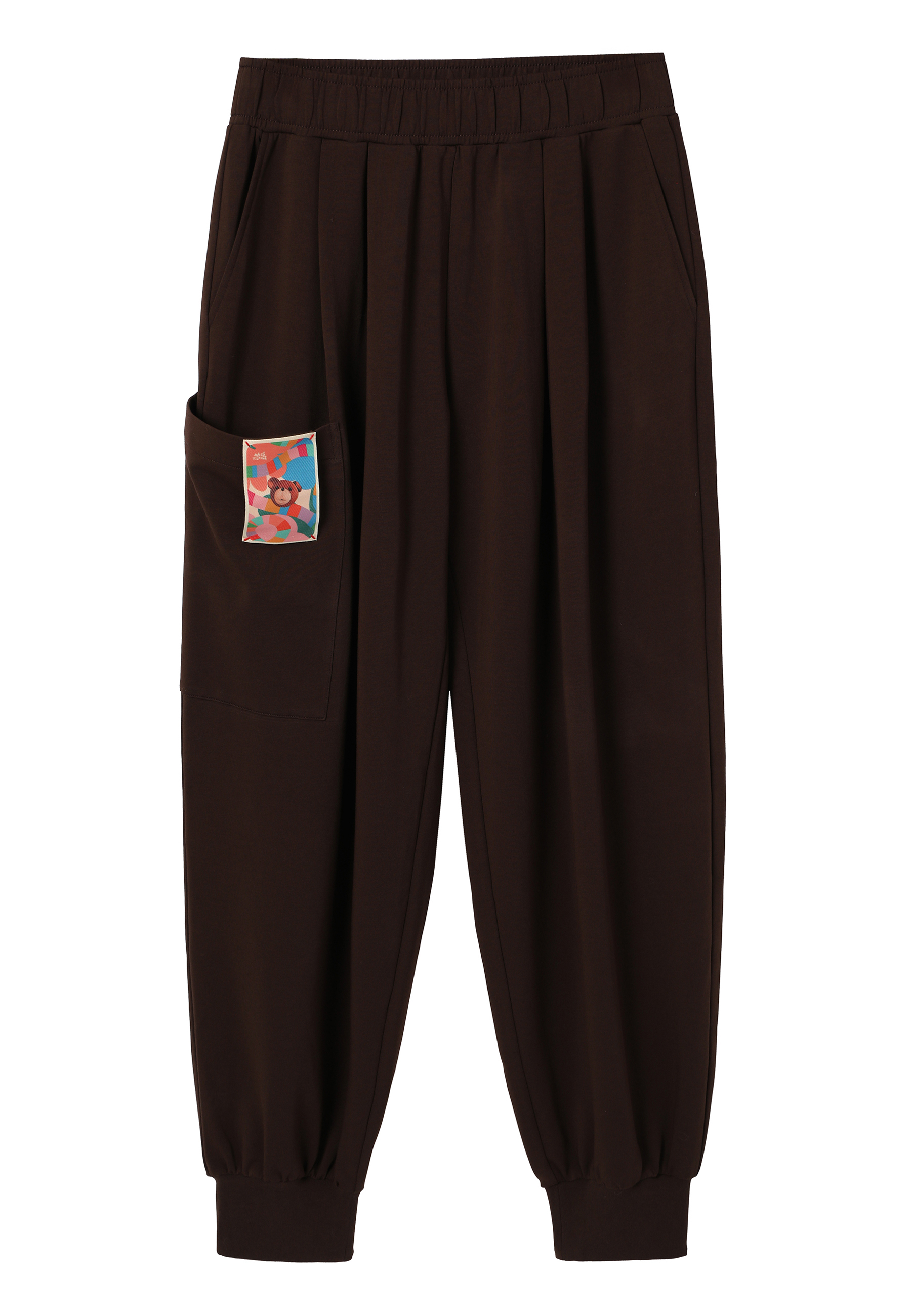 CASUALOWE SPODNIE O LUŹNYM KROJU - KORNILA BRĄZOWY 2