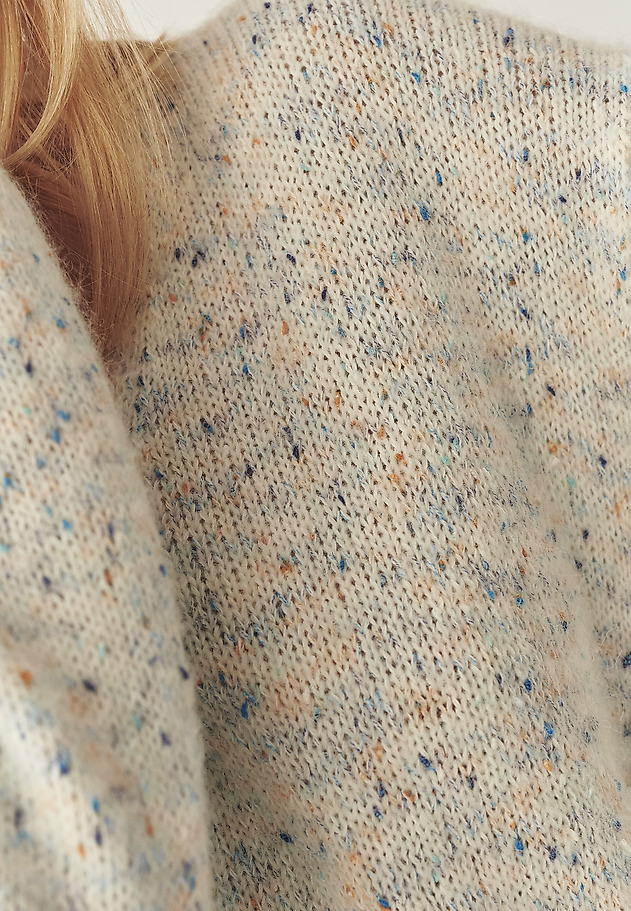 LUŹNY SWETER Z WEŁNĄ - SOLO LUŹNY SWETER Z WEŁNĄ - SOLO ZIELONY 4