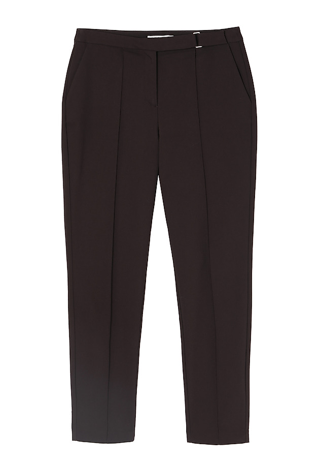 LADIES' FABRIC TROUSERS IN A HERRINGBONE PATTERN JAKINA LADIES' FABRIC TROUSERS IN A HERRINGBONE PATTERN JAKINA BROWN 6