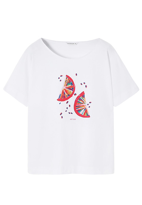 TRICOU DIN BUMBAC - LALI 1 ALB 2