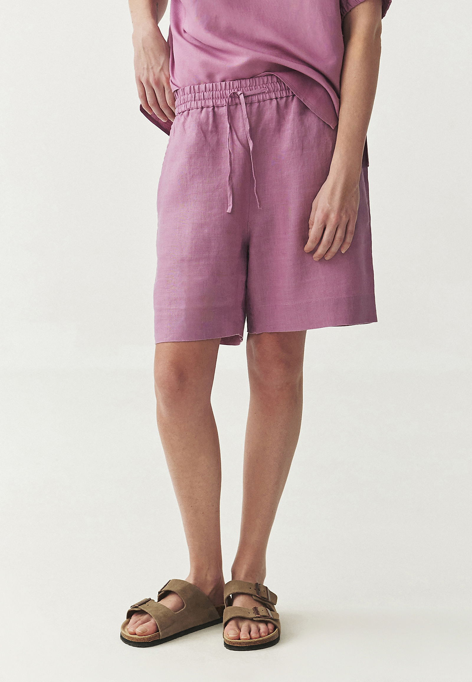 PANTALONI IZ LINA S SRAJAMI - SEVILLA PANTALONI IZ LINA S SRAJAMI - SEVILLA VIJOLIČNA 110183