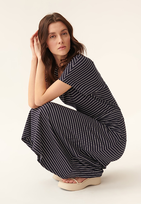 LADIES' SHORT SLEEVE STRIPED DRESS AVANA LADIES' SHORT SLEEVE STRIPED DRESS AVANA