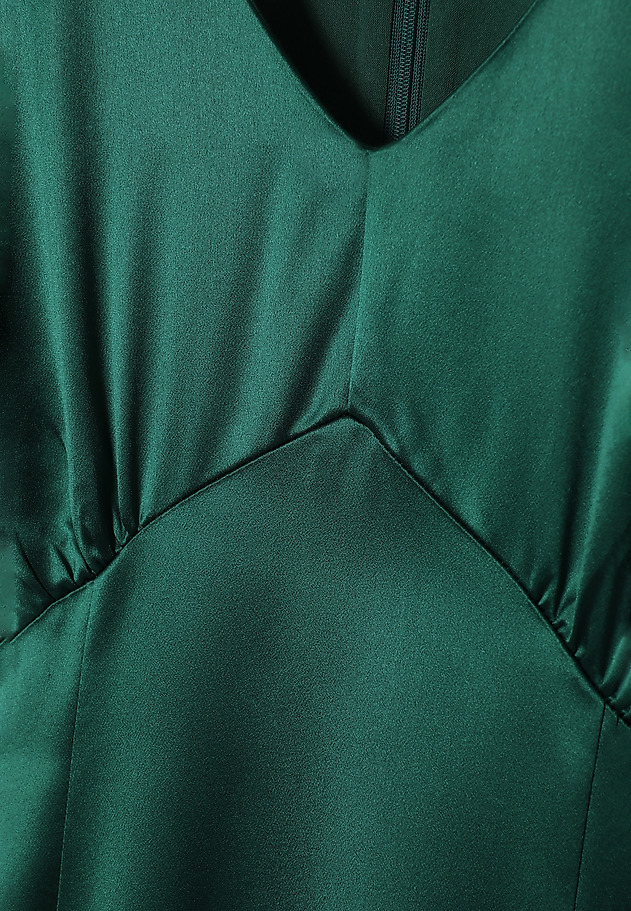 LADIES' SATIN WOVEN DRESS — OTESSANA LADIES' SATIN WOVEN DRESS — OTESSANA ZIELONY 7