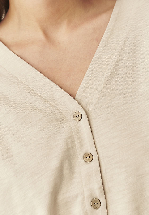 CASUAL BLOUSE IN COTTON - POLINEZJA CASUAL BLOUSE IN COTTON - POLINEZJA BEŻOWY 3