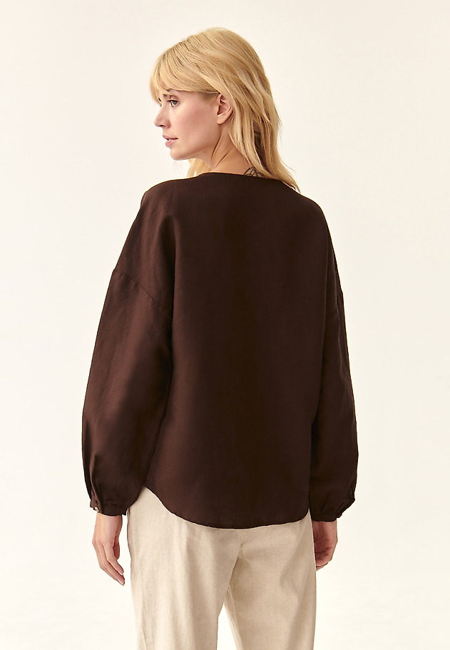 LADIES' LOOSE SHIRT SAMBA LADIES' LOOSE SHIRT SAMBA BRĄZOWY 3