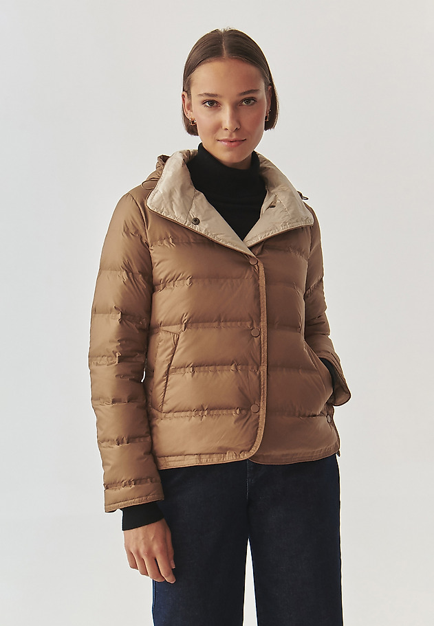 LADIES' PRESS STUDS DOWN JACKET - MARANTINA LADIES' PRESS STUDS DOWN JACKET - MARANTINA BEIGE 3