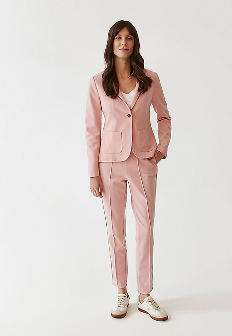 LADIES’ TROUSERS WITH CONTRASTING STRIPES - LAMIKO 1 PINK 2