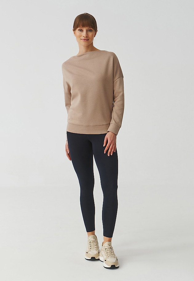 LADIES’ SWEATSHIRT WITH WATER NECKLINE - SILVANA LADIES’ SWEATSHIRT WITH WATER NECKLINE - SILVANA BEŻOWY 2