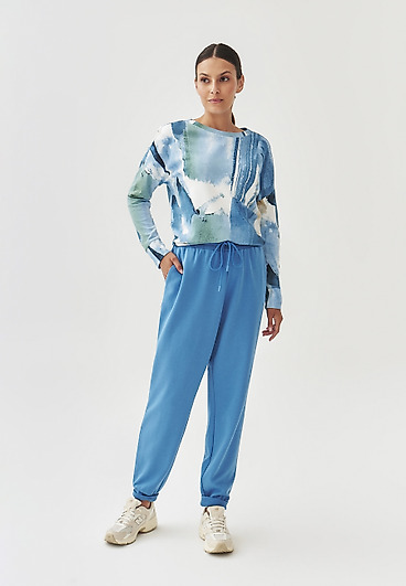 DZIANINOWE SPODNIE DAMSKIE ZE ŚCIĄGACZEM W TALII - SENTI 1 DZIANINOWE SPODNIE DAMSKIE ZE ŚCIĄGACZEM W TALII - SENTI 1