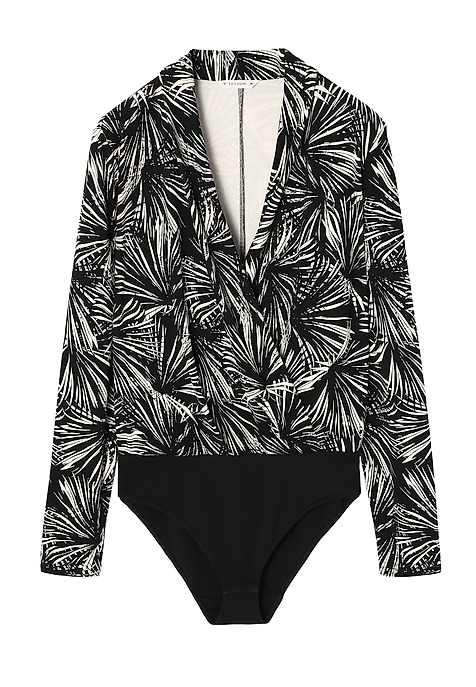 Mintás hölgyek bodysuit hosszú ujjakkal - AGATHA TÖBBSZÍNŰ 2