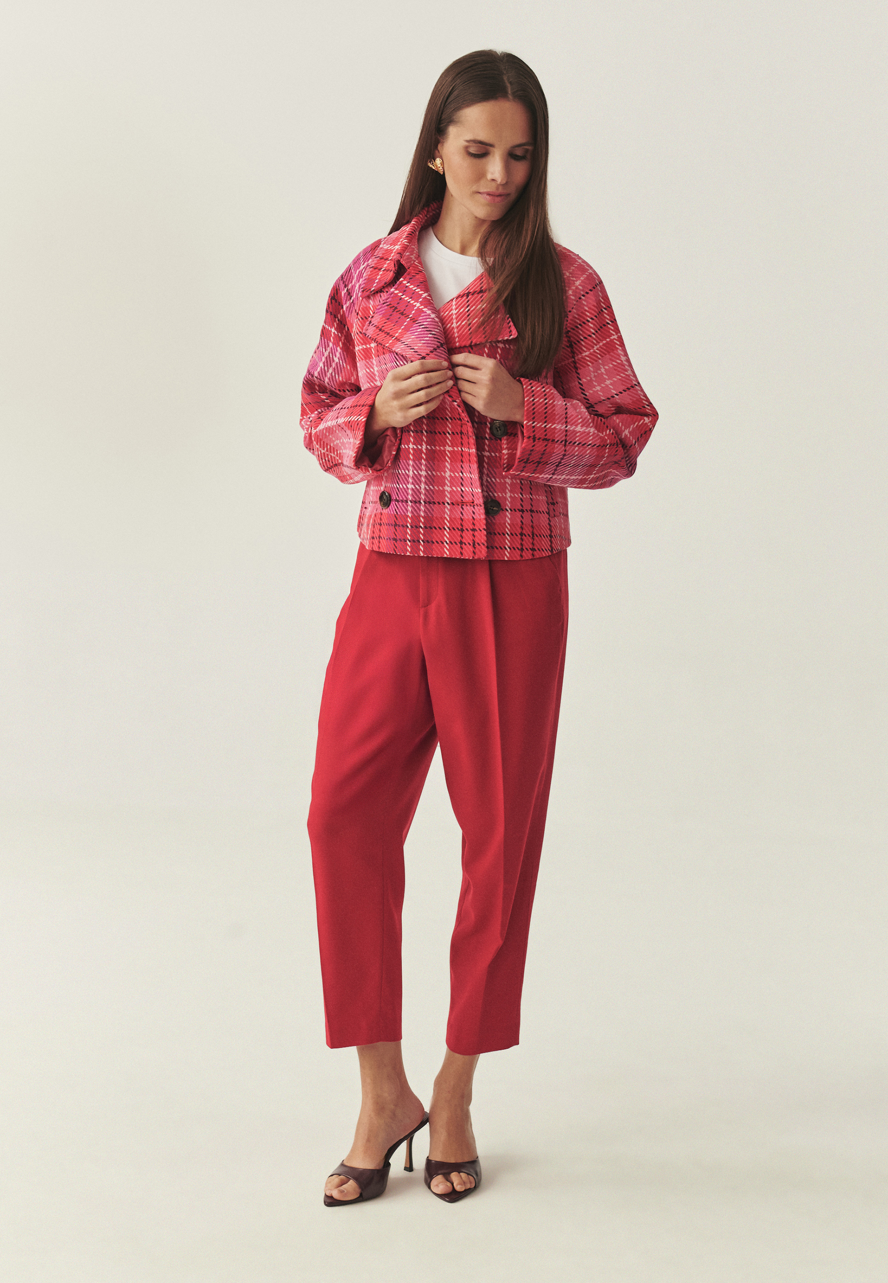 TKANINOWE SPODNIE Z KANTEM - REMI