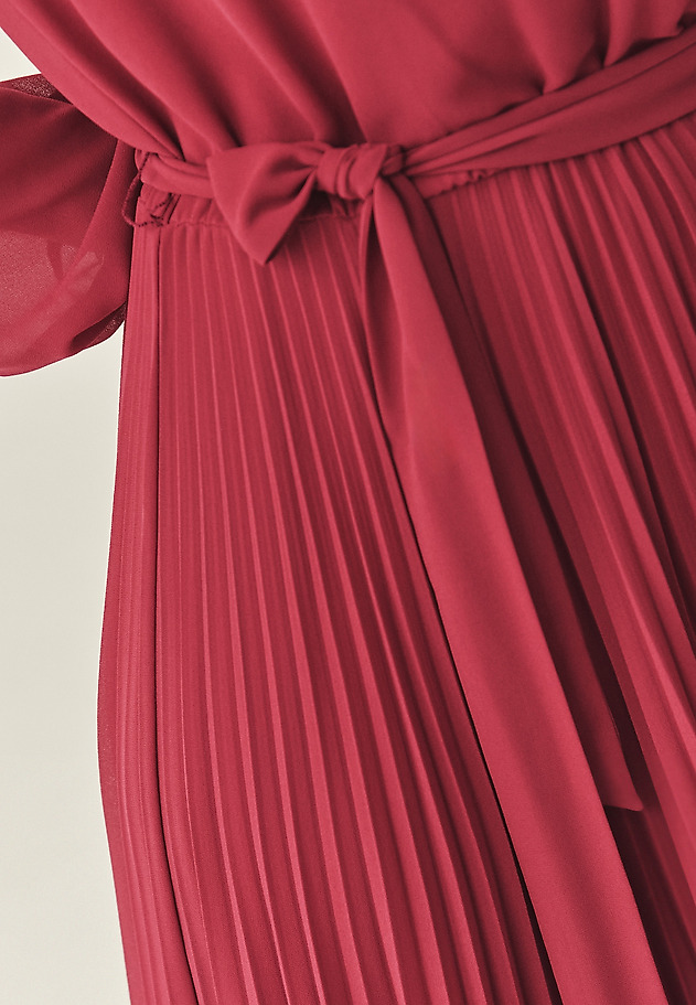 PLEATED MIDI DRESS - IDA 1 PLEATED MIDI DRESS - IDA 1 RED 5