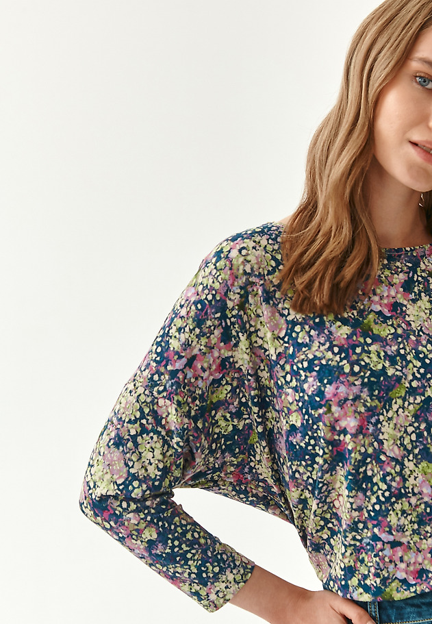 BLUZKA DAMSKA W PRINT KWIATOWY DOROTEA BLUZKA DAMSKA W PRINT KWIATOWY DOROTEA MULTIKOLOR 3