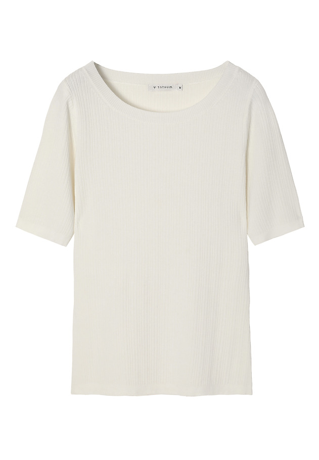 FITTED RIBBED LADIES’ SWEATER - SALMIKO FITTED RIBBED LADIES’ SWEATER - SALMIKO ECRU 6