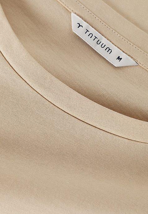 TRICOU DIN BUMBAC LARG - ANOKO 1 BEJ 2