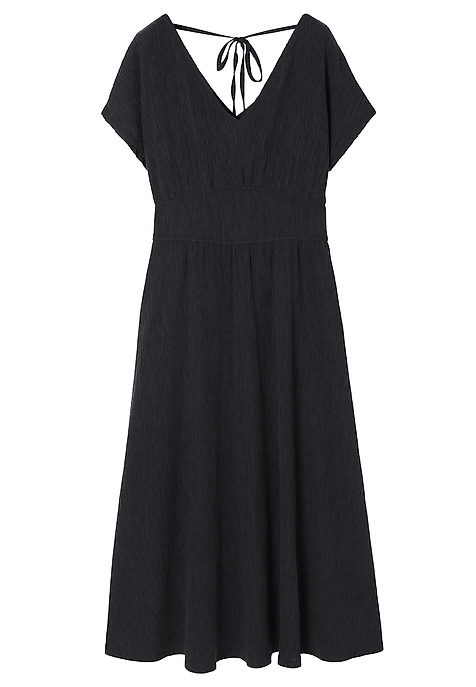 LONG DRESS WITH KIMONO SLEEVES — TABITA 2 NAVY BLUE 2