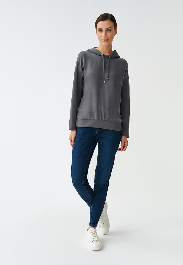 LADIES’ SWEATSHIRT WITH A HOOD MINIKA LADIES’ SWEATSHIRT WITH A HOOD MINIKA SZARY 2