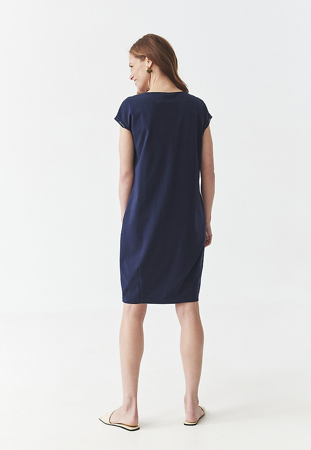 COTTON KNITTED DRESS - KOKENA COTTON KNITTED DRESS - KOKENA NIEBIESKI 3