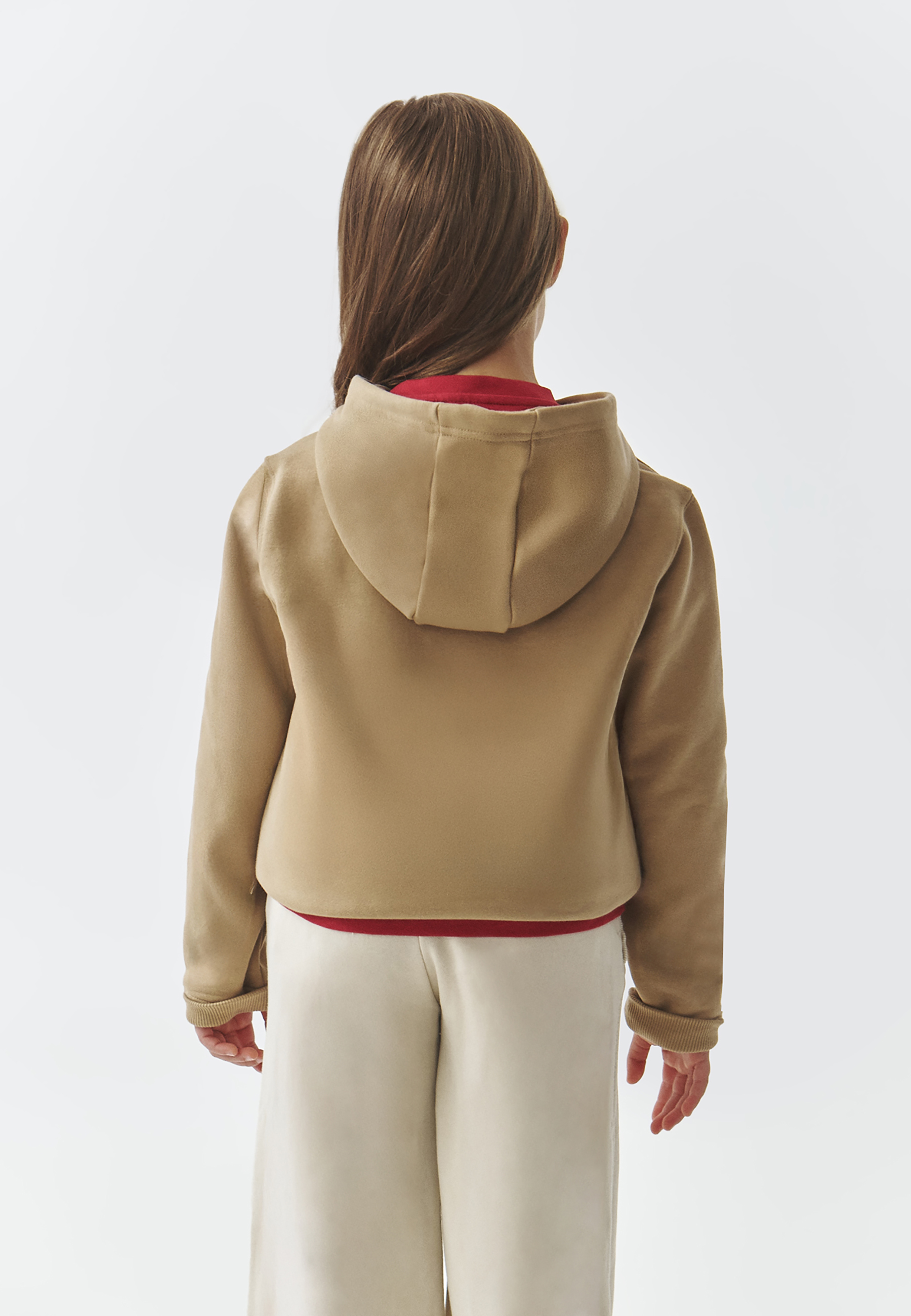 DZIANINOWA BLUZA DZIECIĘCA Z MOTYWEM MISIA USZATKA — OLI BEŻOWY 2