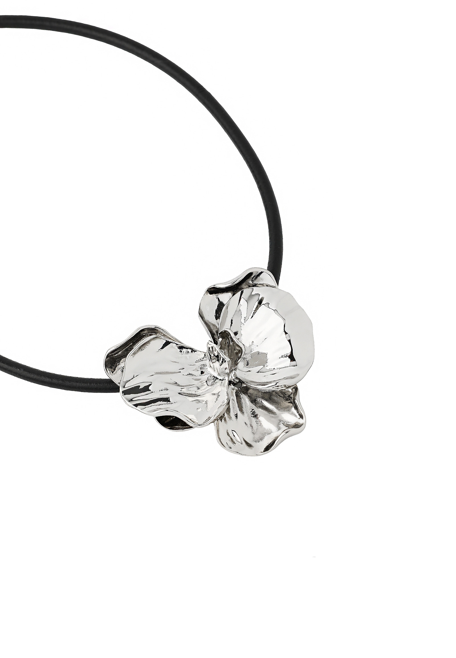 CHOKER Z MASYWNYM KWIATEM - FERIA CHOKER Z MASYWNYM KWIATEM - FERIA SREBRNY 115099