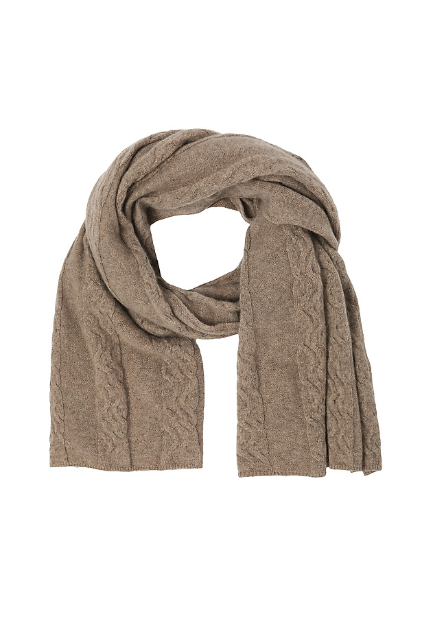 LADIES’ KNITTED SCARF AGAF LADIES’ KNITTED SCARF AGAF BEIGE 2