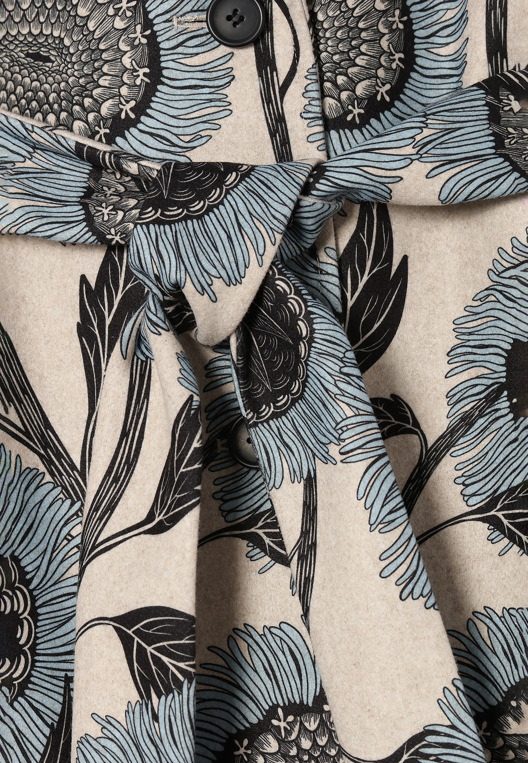 DÁMSKÝ OVERSIZE KABÁT SE VZOREM SLUNEČNIC ANAMO